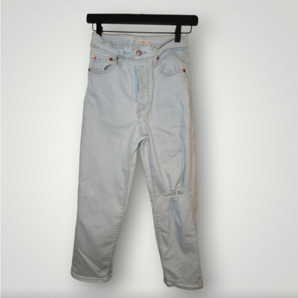 Levi's Ribcage Ankle Light Blue High Rise Jeans